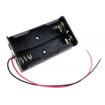 Отсек для 2 батарей 18650 7.4В бокс кейс с проводами Arduino 287157 03 AT3