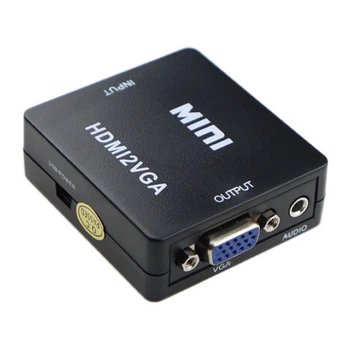 Переходник HDMI VGA с аудиовыходом F&D 3.5 мм и питанием F D Черный 284969 03 AT3