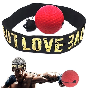 Тренажер Fight Ball для бокса, м'ячик на резинці з пов'язкою на голову, еспандер для тренування реакції