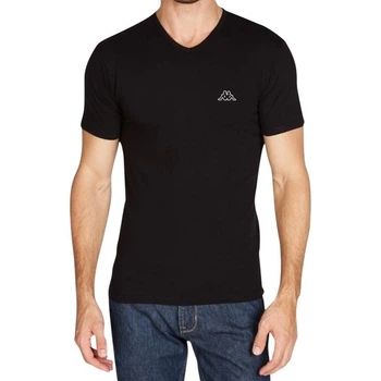 Футболка Kappa T-SHIRT MEZZA MANICA SCOLLO V черная 2XL K1311 Nero