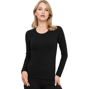 Лонгслив женский Kappa T-SHIRT MANICA LUNGA GIROCOLLO черный S K2601 Nero