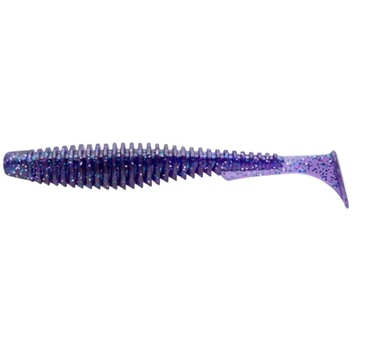 Силиконовая приманка Fishup U-Shad 2" (10pcs.), #060 - Dark Violet/Peacock & Silver,10021132