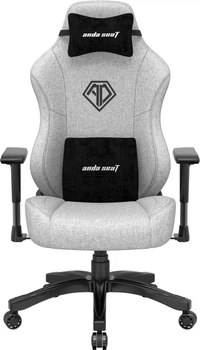 Крісло льняне геймерське ігрове Anda Seat Phantom 3 Size L до 100 кг Grey (AD18Y-06-G-F)