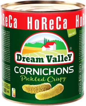 Корнішони хрусткі мариновані Dream Valley 3100 мл (5060235653445_4820086923804)