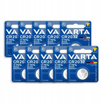 Батарейки VARTA CR2032 3V Lithium, 10 шт, для весов, ключей, часов