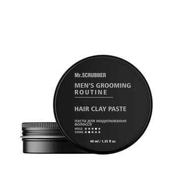 Паста для моделирования волос Mr.SCRUBBER Men's Grooming Routine Hair Clay Paste 40 мл матовая сильная фиксация