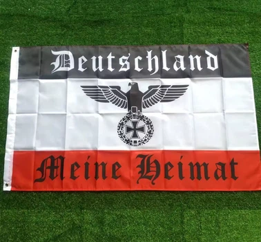Флаг Германской империи с орлом 90х150 см Германия моя родина - Deutschland Meine Heimat