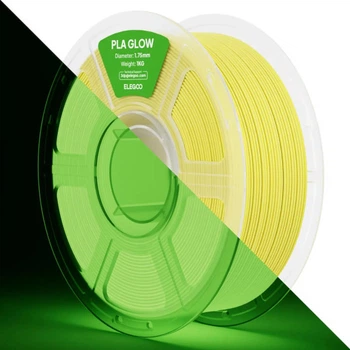 Філамент ELEGOO PLA Glow Yellow 1.75mm , екологічна паперова котушка, 1kg (50.203.0804)