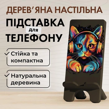 Підставка для телефону дерев’яна настільна Vladi Group (VG3001-22)