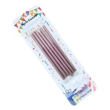 Свечи для торта Party Candles 12см 6шт розовый 9160