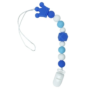 Цепочка для пустышки "Корона" MGZ-0511(Blue) силиконовая
