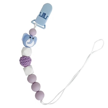 Цепочка для пустышки "Слон" MGZ-0508(Violet) силиконовая