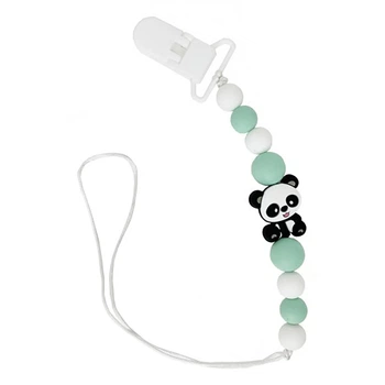 Цепочка для пустышки "Панда" MGZ-0509(Turquoise) силиконовая