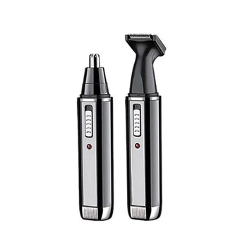 Тример Gemei GM-3106 2 в 1 аккумуляторний, тример для носа і вух, машинка для окантовки, чоловічий тример компактний, тример для обличчя з насадками, бездротовий триммер для догляду