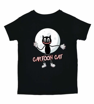 Детская футболка для мальчика Спиногрыз Cartoon Cat СПИ-09517 122 см Черный