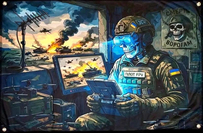 Баннер Пилот FPV «Смерть врагам» 900х600 мм