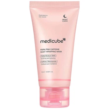 Ночная маска-плёнка с ПДРН и кофеином Medicube PDRN Pink Caffeine Night Wrapping Mask 75 мл