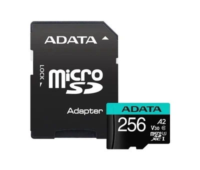 Карта памяти ADATA Premier Pro microSDXC 256GB UHS-I U3 V30 A2 100/85 MB/s (AUSDX256GUI3V30SA2-RA1)