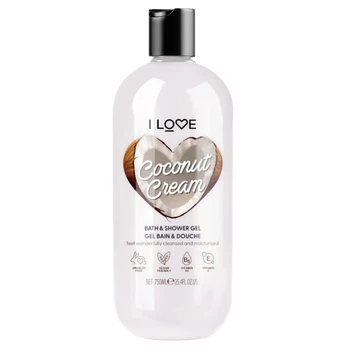 Очищувальний гель для душу I LOVE IL Bath & Shower gel COCONUT CREAM 750 мл (5060849633451)
