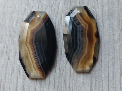 Натуральный агат пара 21 Ct 30 х 15 мм (09316)