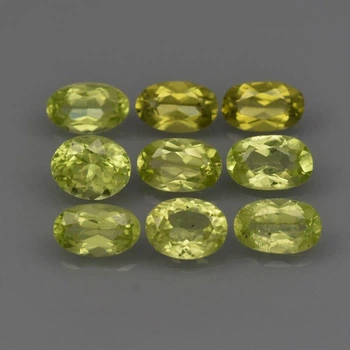 Натуральный перидот 9 шт 2.57ct (10364)