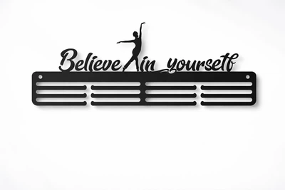 Медальниця "E-Trophy" believe in yourself Сталева(чорна)