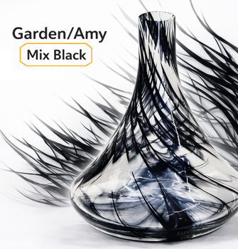 Колба под поклейку Garden/Amy Mix Black для кальяна 27 см толстостенное стекло универсальная 2.5л
