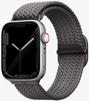 Ремінець UNIQ Aspen для Apple Watch 44/42/45mm Series 1/2/3/4/5/6/7/8/9/SE/SE2 Braided granite grey (8886463676417)