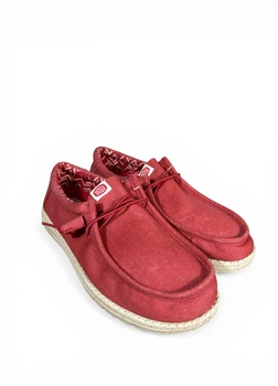 Мокасини Hey Dude Wally Stretch Canvas (40700-6vf), червоний, Розмір 43 (US M10) 28.5 см