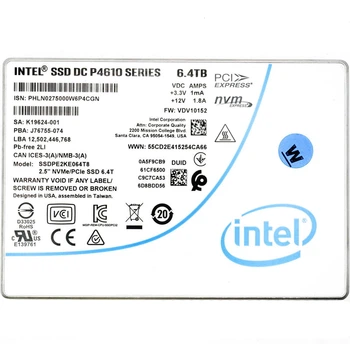 Накопитель SSD Intel DC P4610 6.4Tb PCIe U.2 (SSDPE2KE064T8)