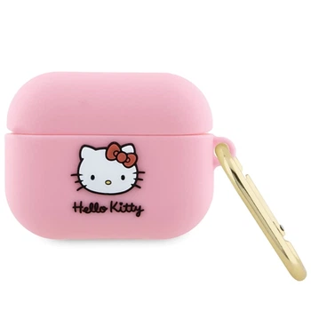 Чохол для навушників Hello Kitty Silicone 3D Kitty Head для AirPods Pro Pink (HKAP3DKHSP)