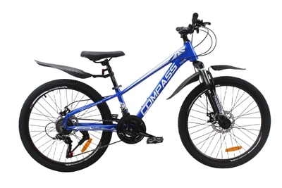 Велосипед CrossBike COMPASS 24" 11" Синій-Білий