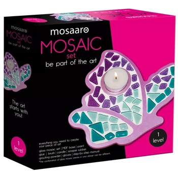 Мозаика Mosaaro Хрустальное стекло Подсвечник Бабочка (MA1004)