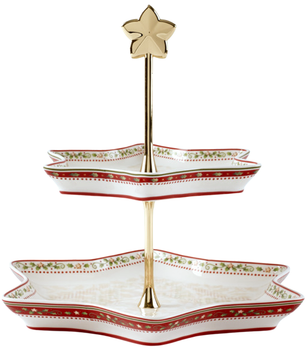 Patera na ciasto dwupoziomowa Villeroy and Boch Winter Bakery Delight 25 cm (4003686289154)