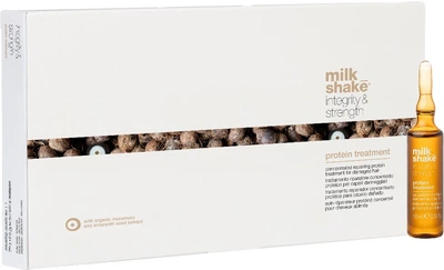 Средство для восстановления сухих и поврежденных волос milk_shake Integrity & Strength Protein Treatment 8×10 мл (8032274195924)