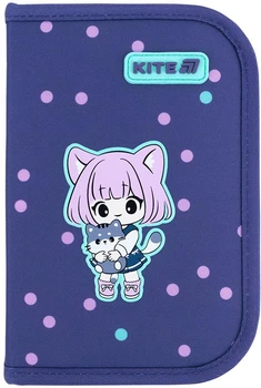 Пенал школьный Kite Be Friends 1 отделение 20.5x14x4 см Синий (K26-622-3)