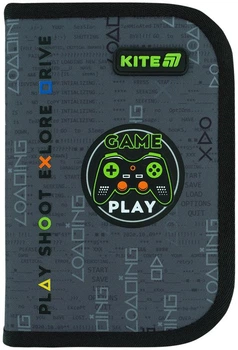 Пенал шкільний Kite Good Game 1 відділення 20.5х14х4 см Сірий (K26-622-2)