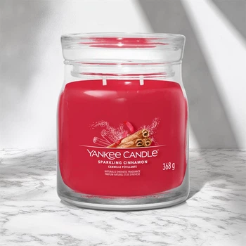 Ароматична свічка Sparkling Cinnamon Medium Jar Yankee Candle (1630009E)