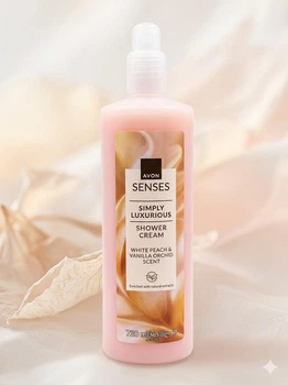 Крем-гель для душа Avon Senses «Настоящая роскошь» с ароматом персика и ванильной орхидеи 720 мл