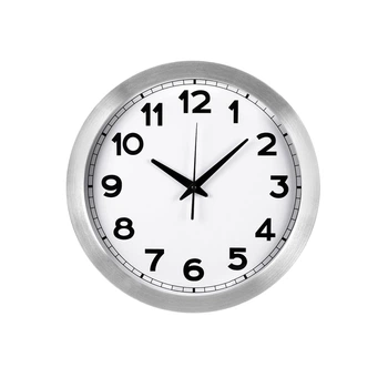 Годинник настінний TEG TimeWheel білий з металевим обідком 30 см (80-165-8083-09)