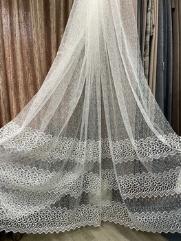 Тюль павутина Grace фатін вишитий низ висота 2.80 м х 1 м.пог.