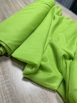 Тюль шифон яскравий салатовий висота 2,95 м х 1 м.пог.