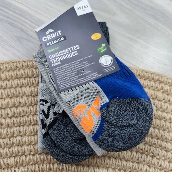 Шкарпетки спортивні Crivit функціональні Blister Free, біо бавовна, набір 2 пари