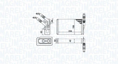 Радіатор опалювача салону MAGNETI MARELLI (350218433000)