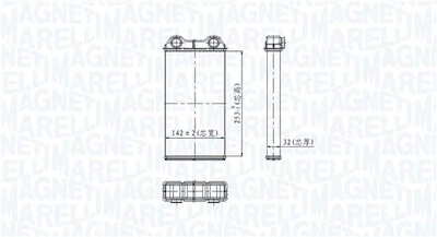 Радіатор опалювача салону MAGNETI MARELLI (350218439000)