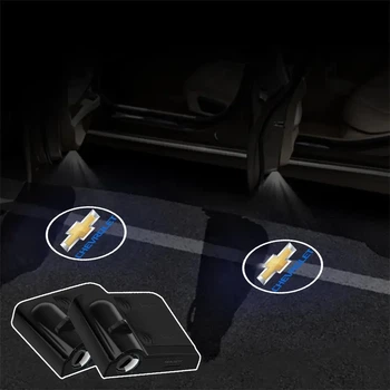 Проектор-подсветка двери автомобиля с логотипом Chevrolet Цена за 1шт (с магнитом, на скотче)