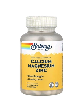 Кальцій магній цинк Solaray Calcium Magnesium Zinc 100 капсул