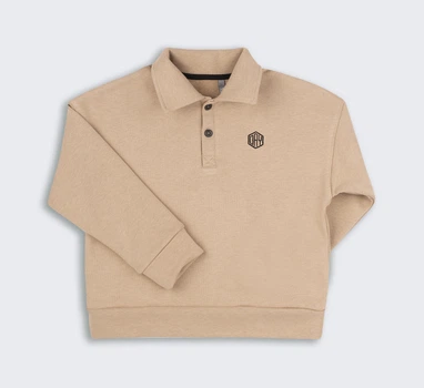 Подростковое поло с длинным рукавом для мальчика Бемби City collection DJ362-G00 152 см Бежевое (35362416670.G00)