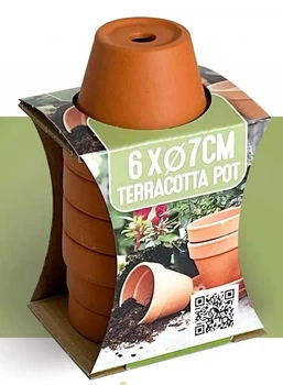 Набор терракотовых горшков для рассады 7 см 6 шт по 125 мл
