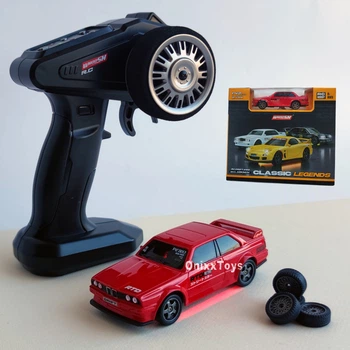 Мини дрифт машинка БМВ BMW M3 E30 Mini Drift 1:43 4WD — скорость до 15 км/ч, LED подсветка, USB (Red)